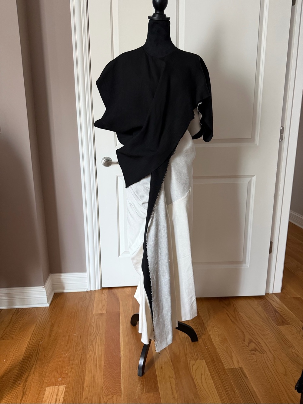 Marni Black Garment with Cream Label and Red Logo